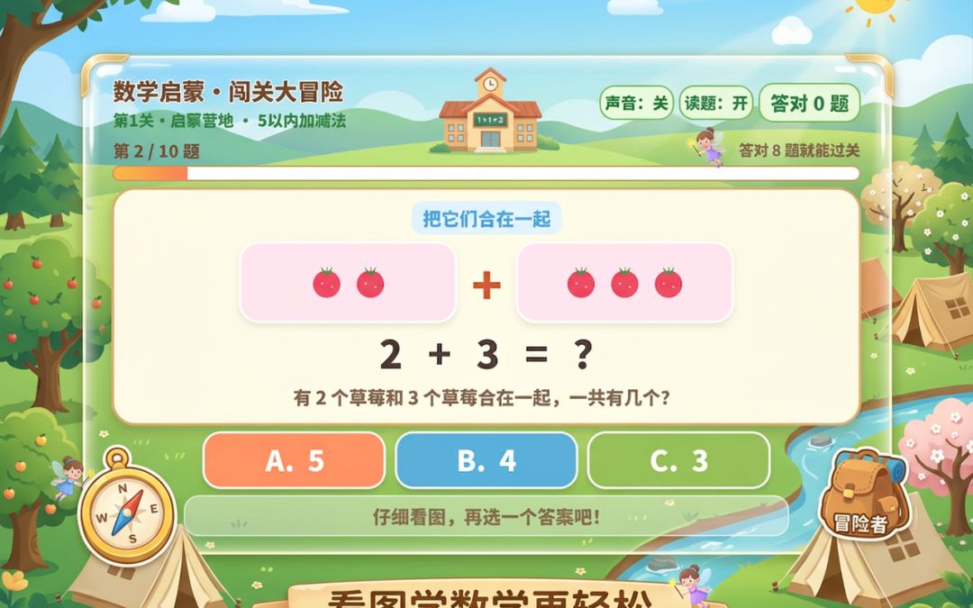 数学启蒙·闯关大冒险游戏截图