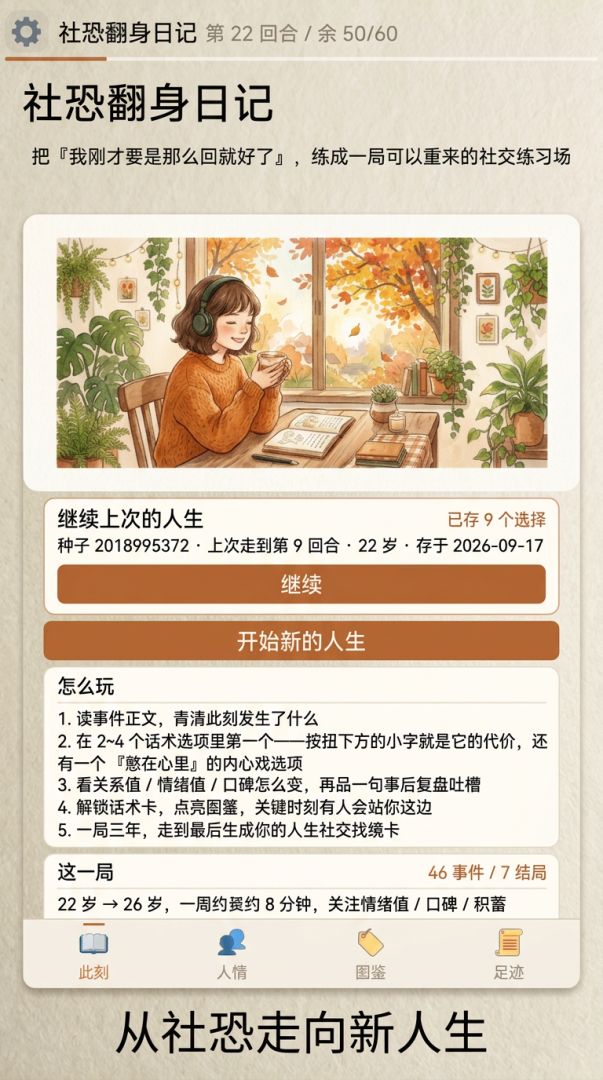 社恐翻身日记游戏截图