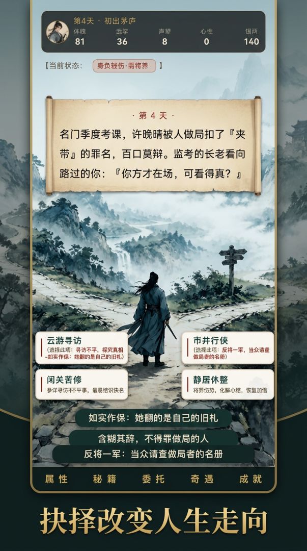 江湖苦旅:百载行侠游戏截图