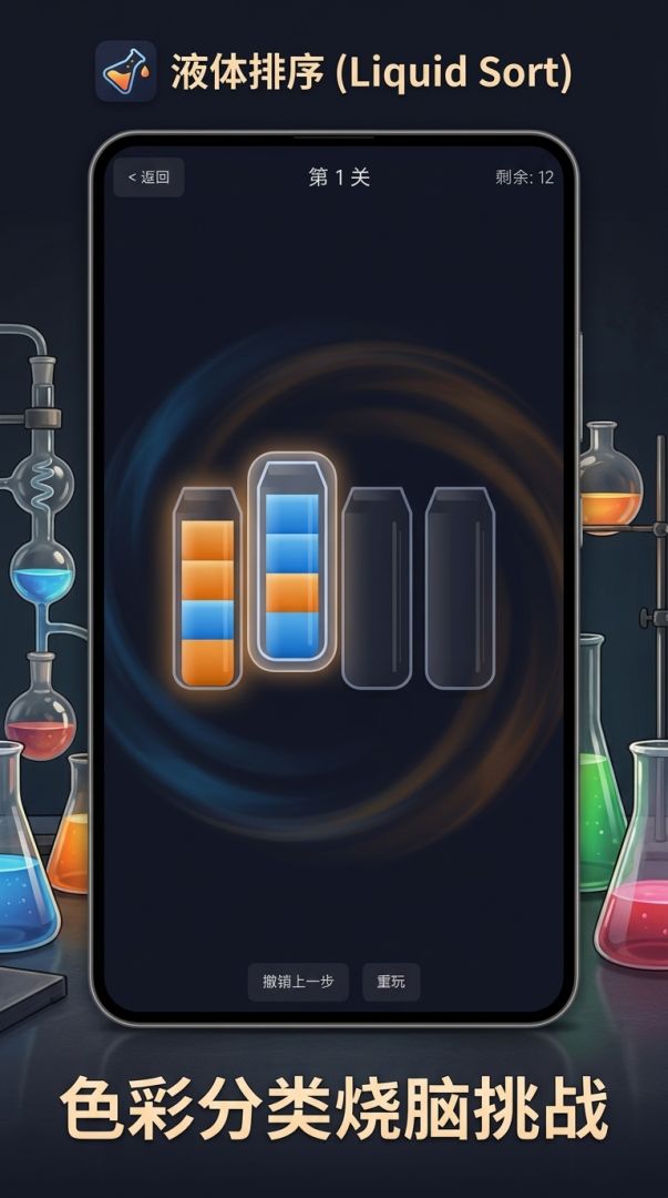 液体排序游戏截图