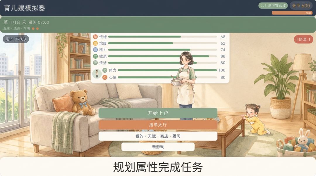 育儿嫂模拟器游戏截图