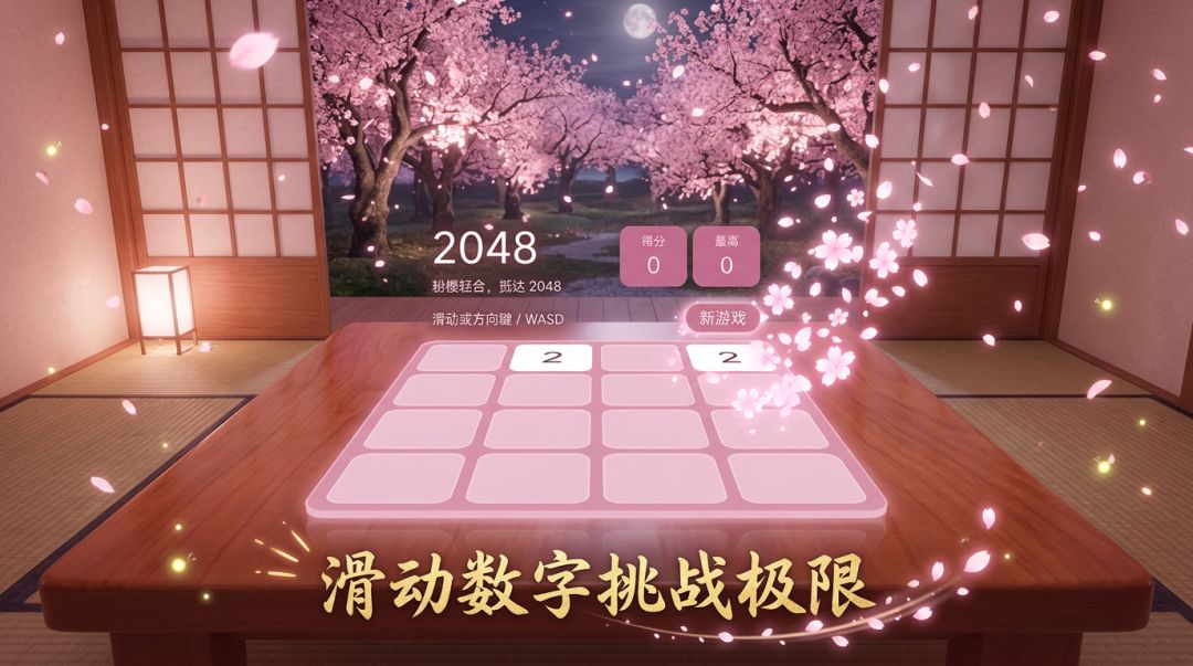粉樱2048游戏截图