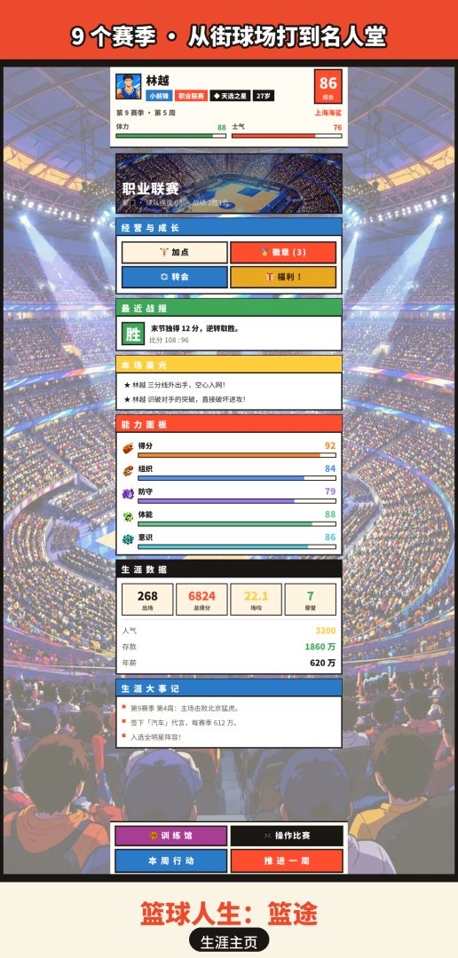 篮球人生：篮途游戏截图