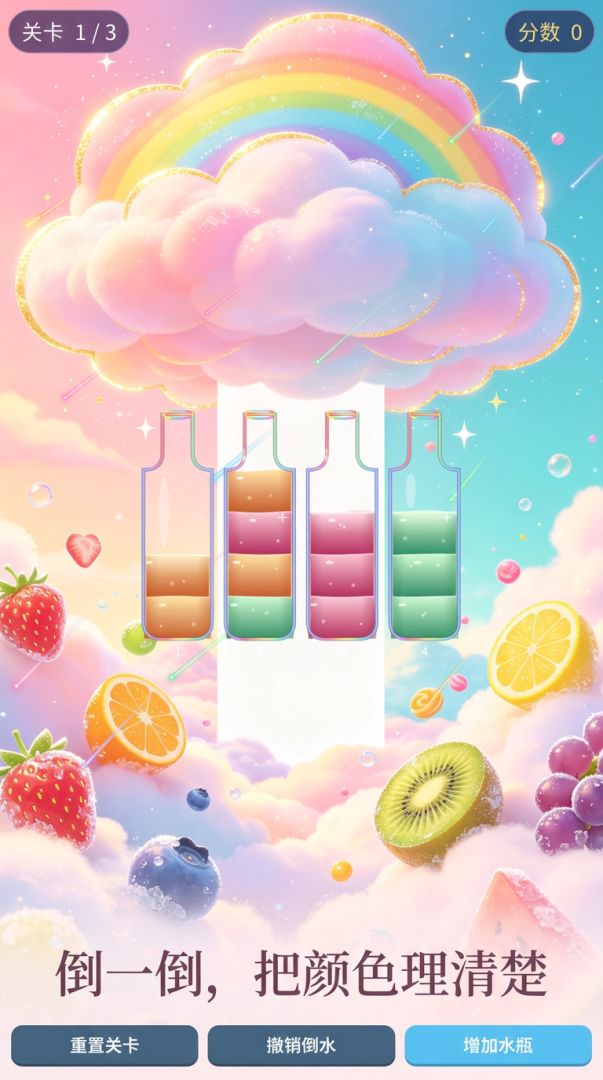 倒水分类游戏截图