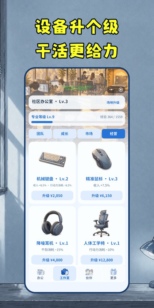 在出租屋里开公司:当首富游戏截图