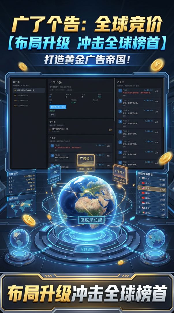 广了个告：全球竞价游戏截图