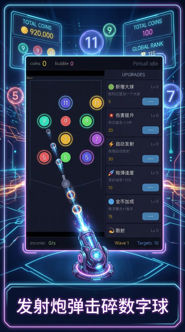弹球放置游戏截图