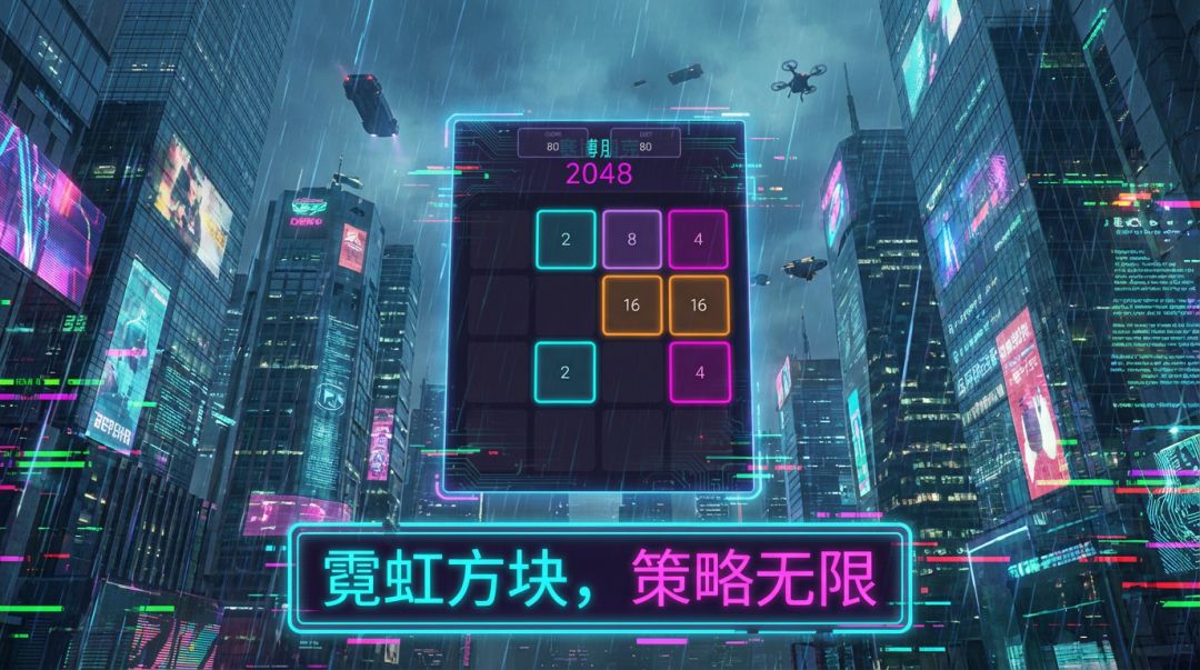 赛博朋克2048游戏截图