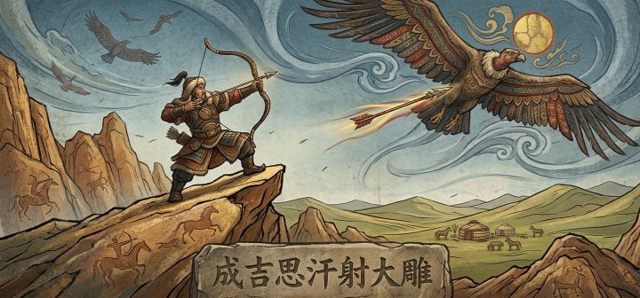 成吉思汗射大雕 封面
