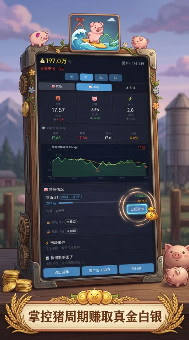 小猪与市场游戏截图