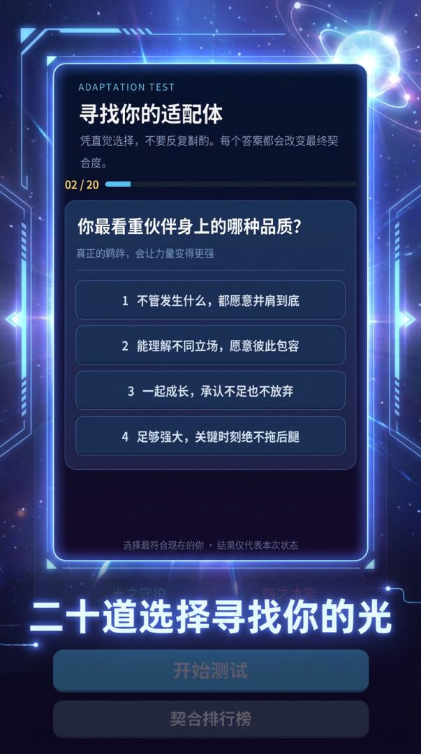 光之契合，你是谁的人间体?游戏截图