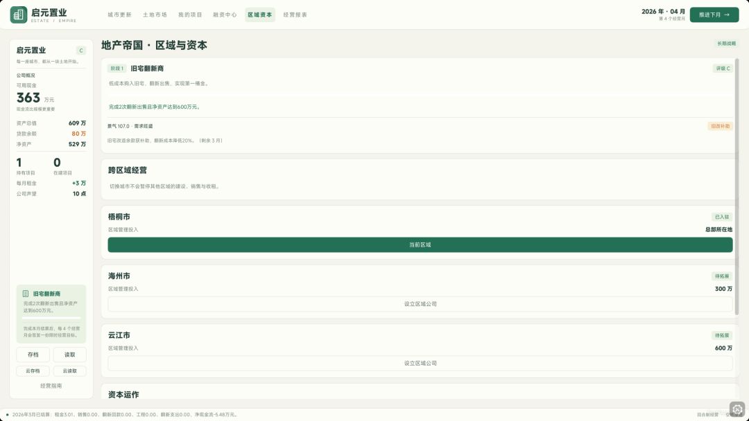启元置业游戏截图