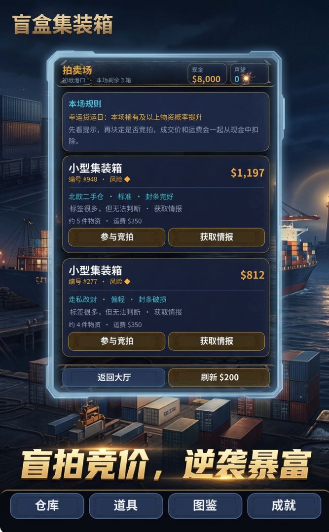 盲盒集装箱游戏截图