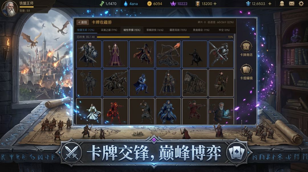 我在巫师世界发动卡牌战争游戏截图