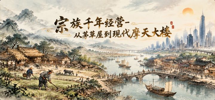 宗族千年经营-从茅草屋到现代摩天大楼 封面