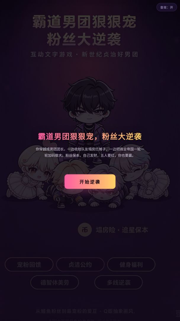 霸道男团狠狠宠，粉丝大逆袭游戏截图