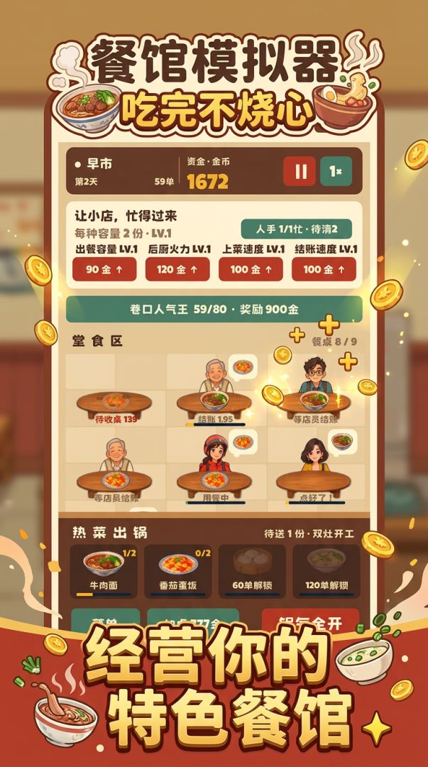 餐馆模拟器:快快上菜游戏截图