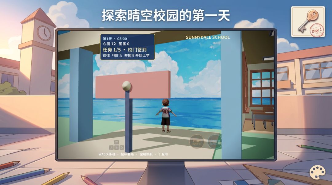 晴空校园游戏截图