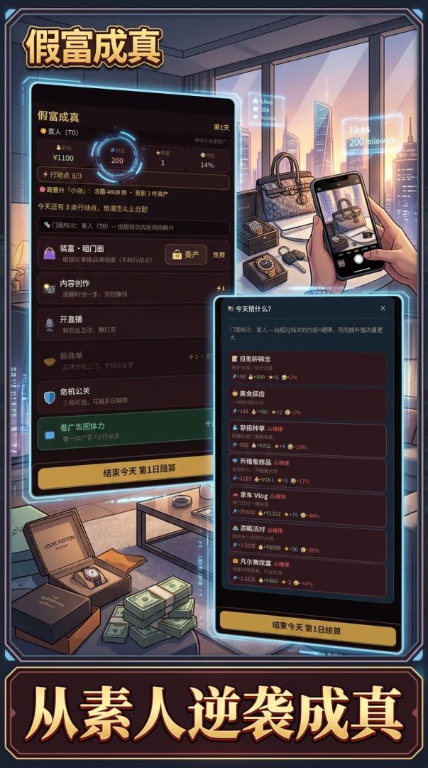 网红模拟:假富成真游戏截图