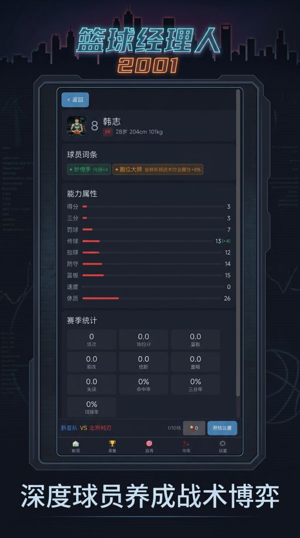 篮球经理人2001游戏截图