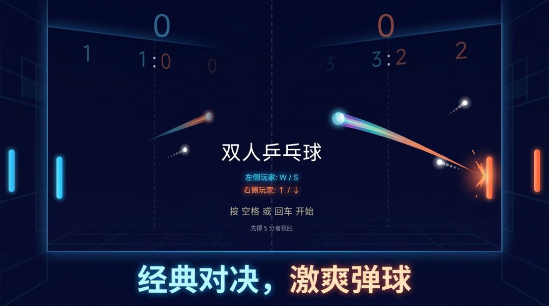 双人乒乓球游戏截图