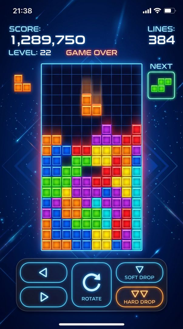俄罗斯方块游戏截图
