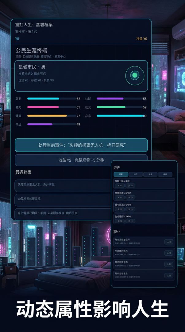 霓虹人生:星城档案游戏截图