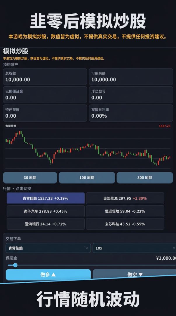 韭零后模拟炒股游戏截图