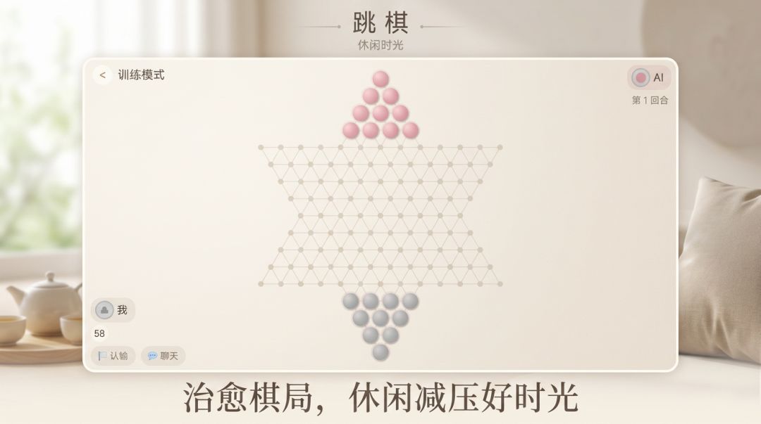 跳棋对战游戏截图