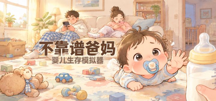 不靠谱爸妈：婴儿生存模拟器 封面