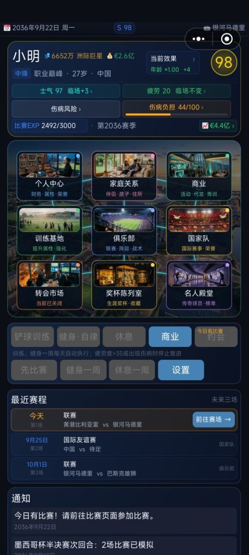我的足球人生游戏截图