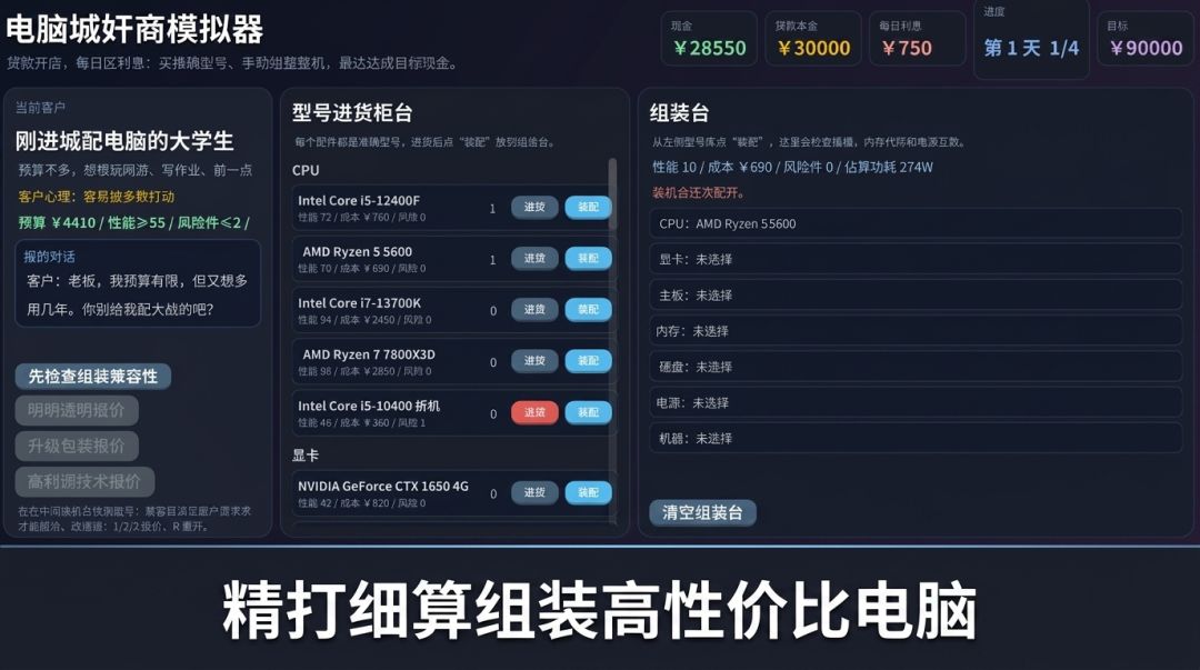 电脑城奸商模拟器游戏截图