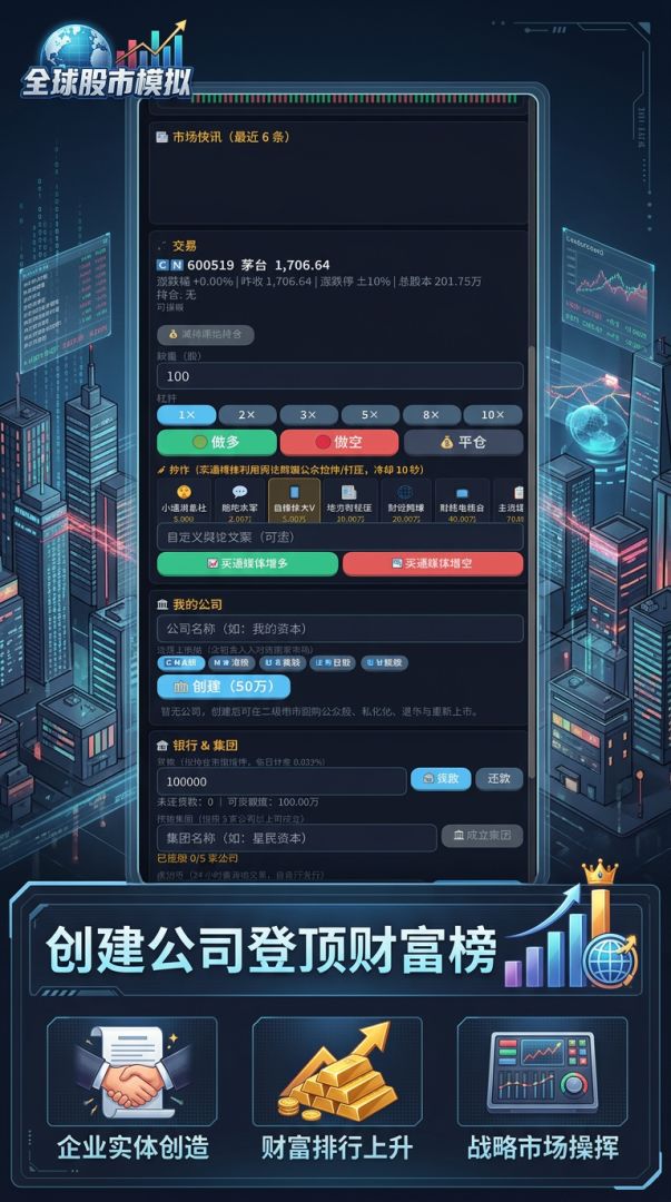 全球股市模拟游戏截图