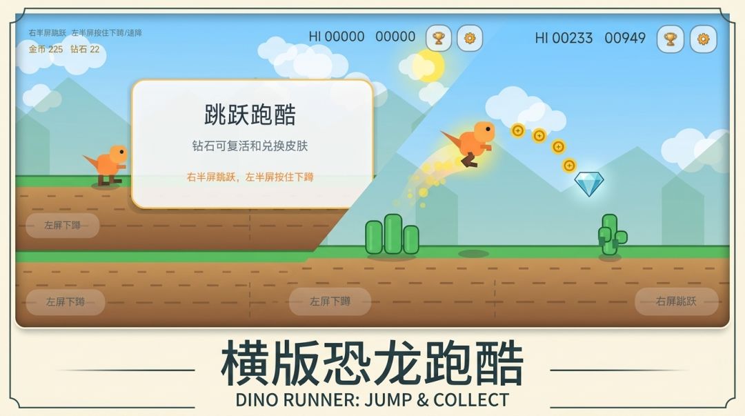 恐龙跳跃游戏截图