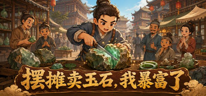 摆摊卖玉石,我暴富了 封面