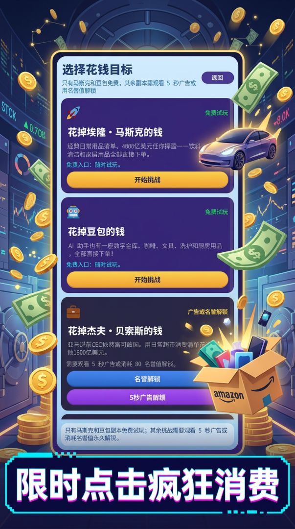 花光马斯克的钱游戏截图
