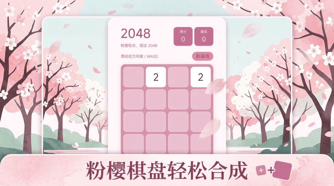 粉樱2048游戏截图