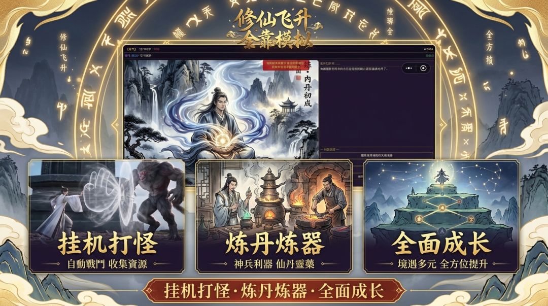 修仙飞升全靠模拟游戏截图