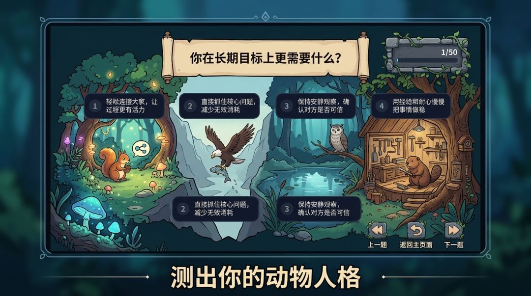 动物人格测试游戏截图