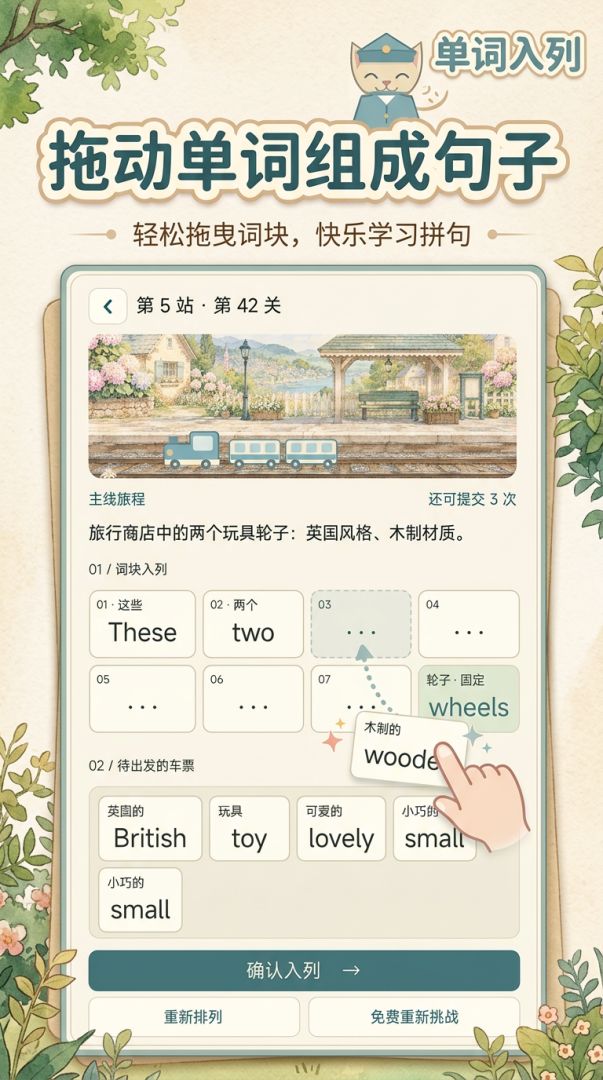 单词入列游戏截图
