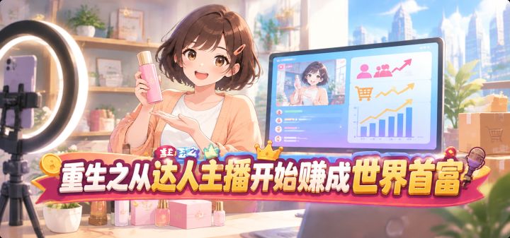 重生之从达人主播开始赚成世界首富 封面