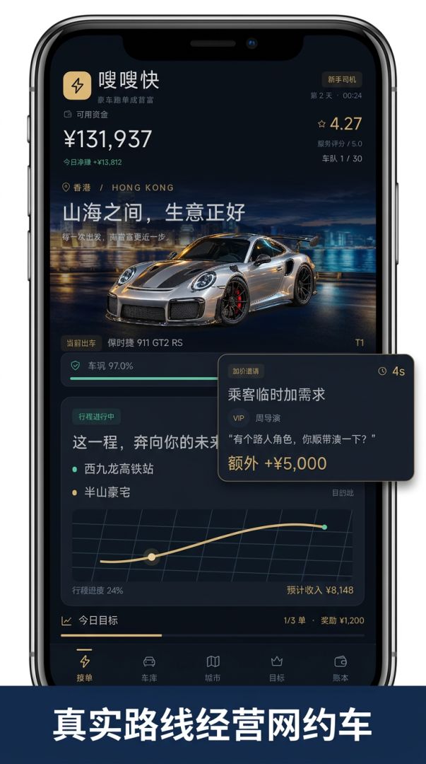 嗖嗖快网约车：豪车跑单成首富游戏截图