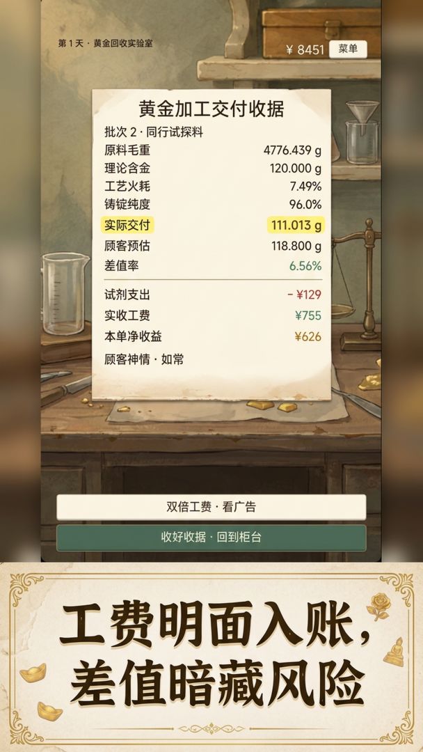 黄金回收实验室游戏截图