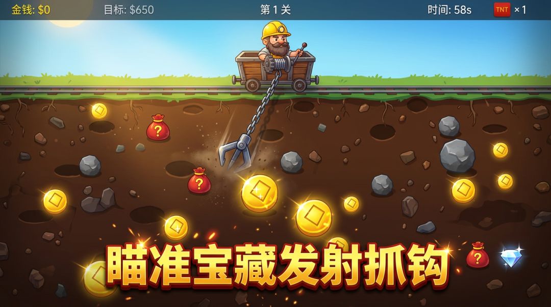 黄金矿工:经典掘金者游戏截图
