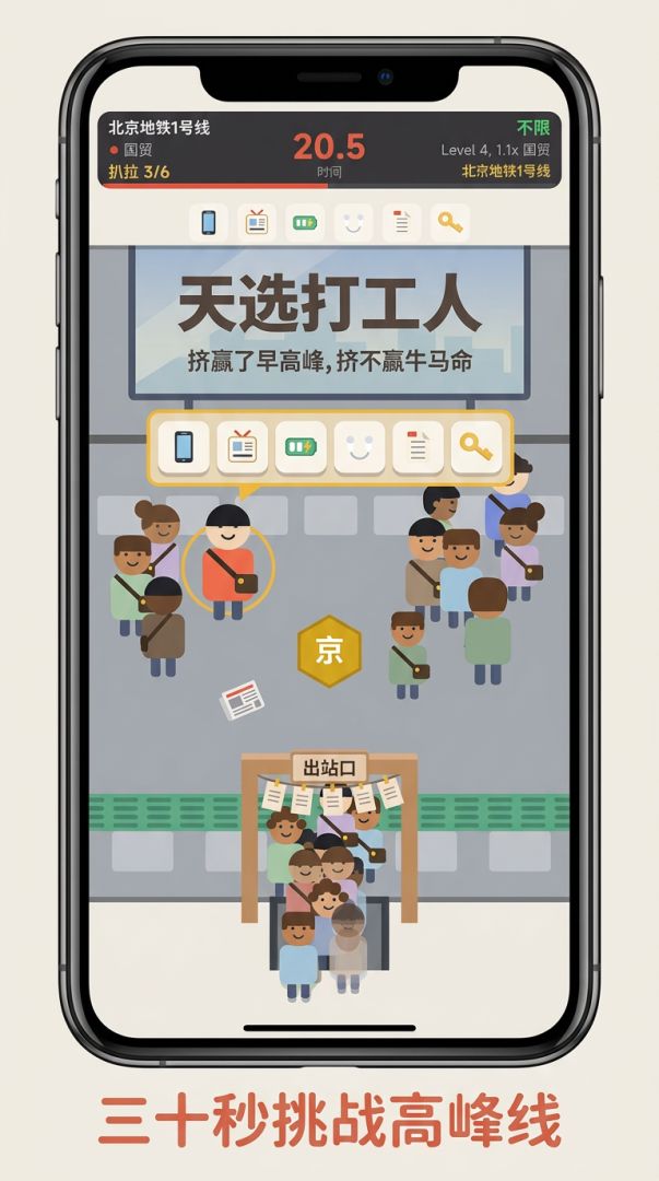 挤地铁上班游戏截图
