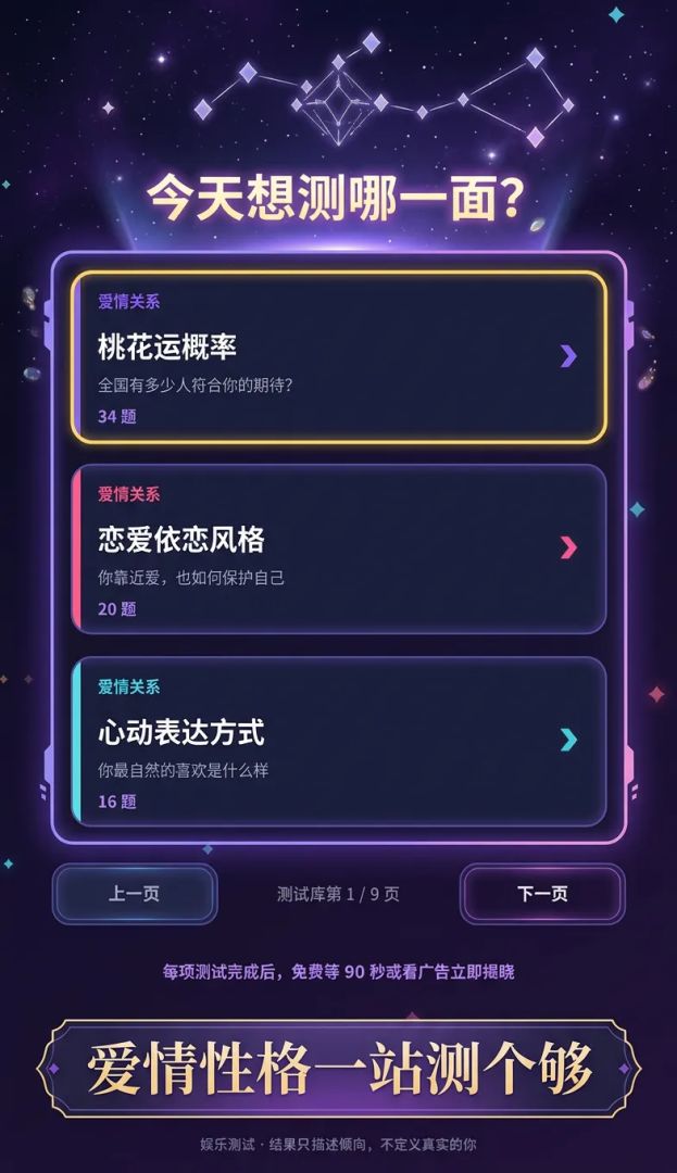 今天想测哪一面?游戏截图