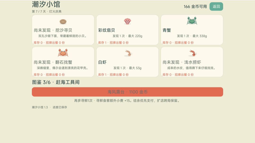 潮汐小馆游戏截图