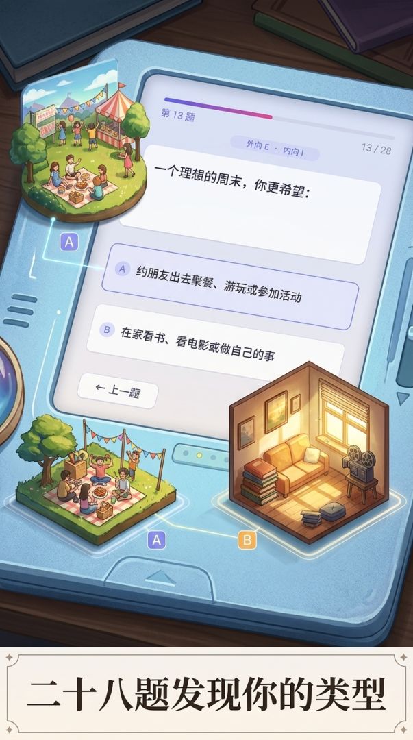 MBTI性格测试游戏截图