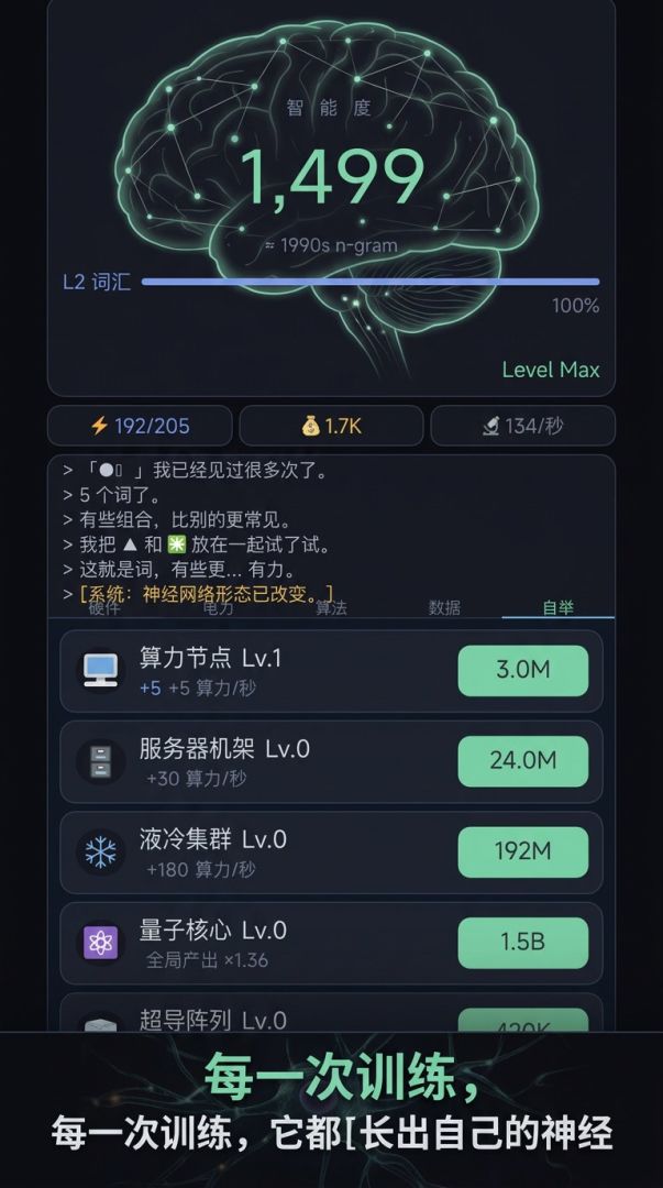 AI训练模拟器:智能涌现游戏截图