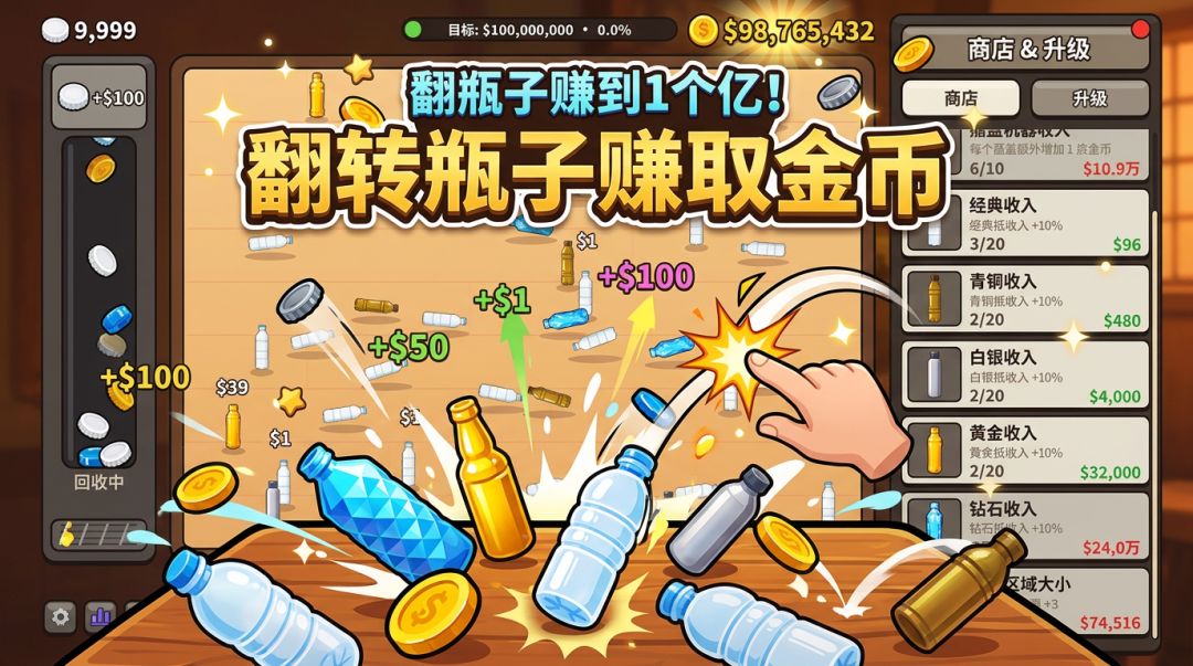 翻瓶子赚到1个亿!游戏截图